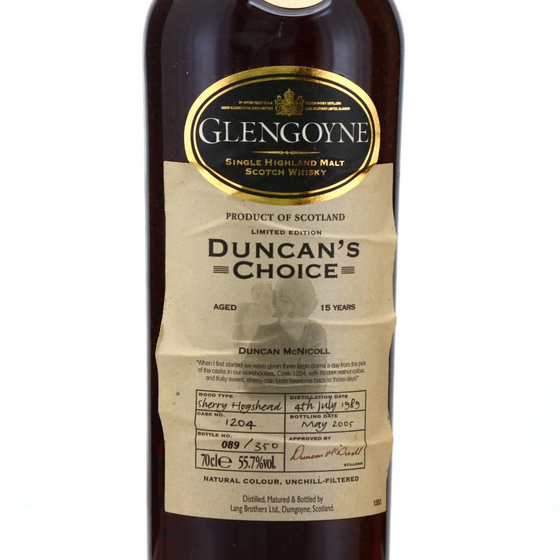 Glengoyne 1989 Duncan's Choice 15 Year Old