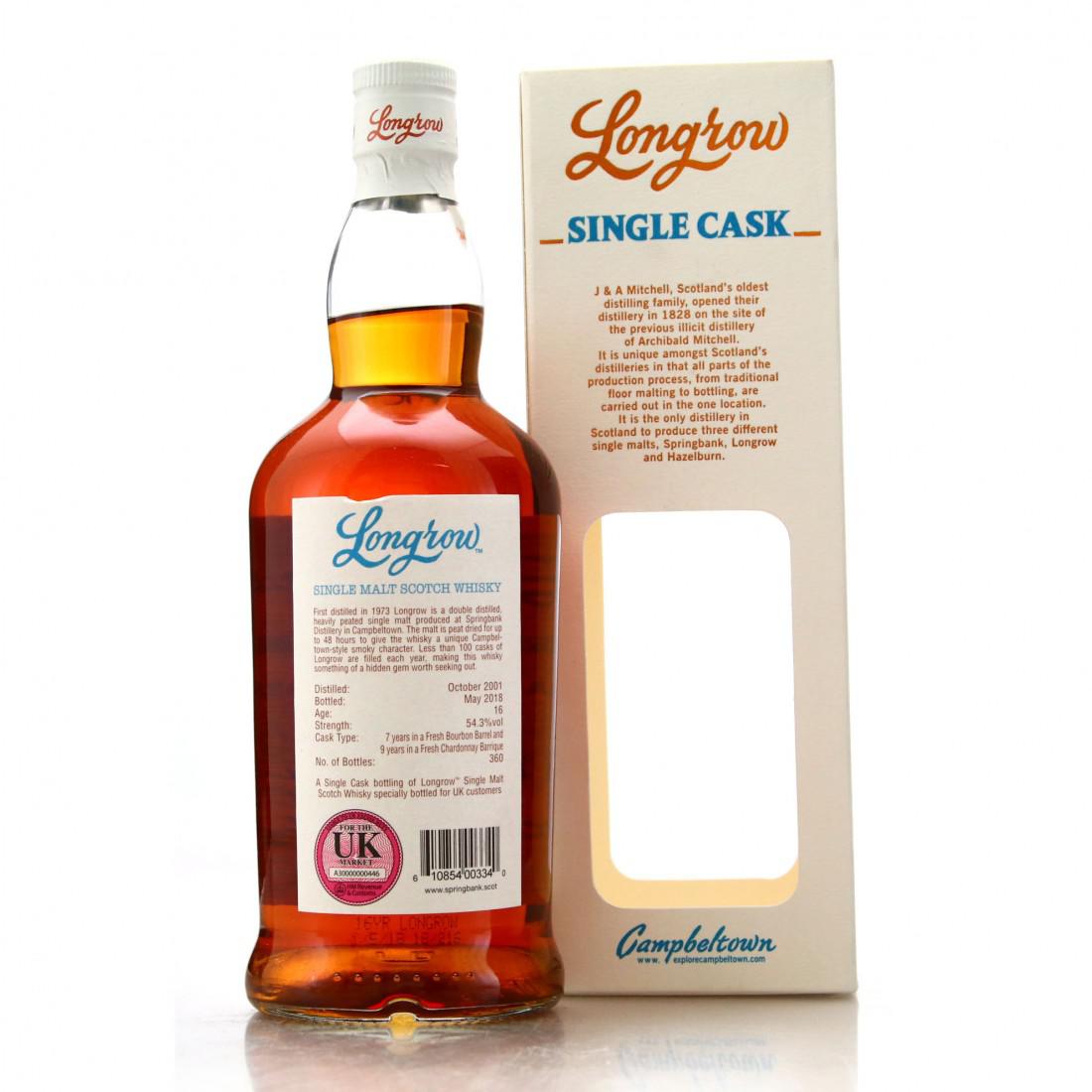 Longrow 2001 Single Chardonnay Cask Finish 16 Year Old / UK