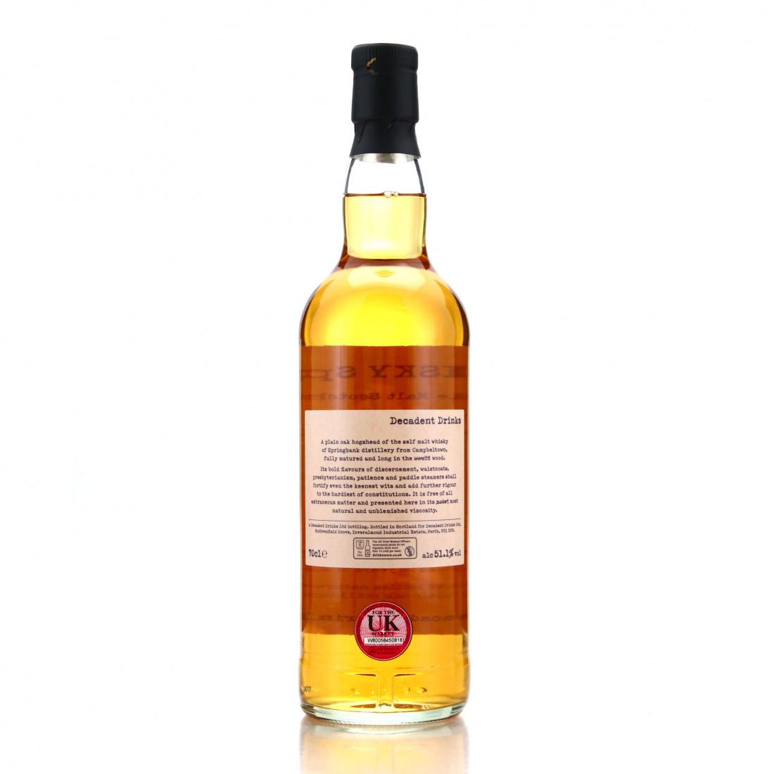 Springbank 1995 Whisky Sponge 26 Year Old Edition No.60b