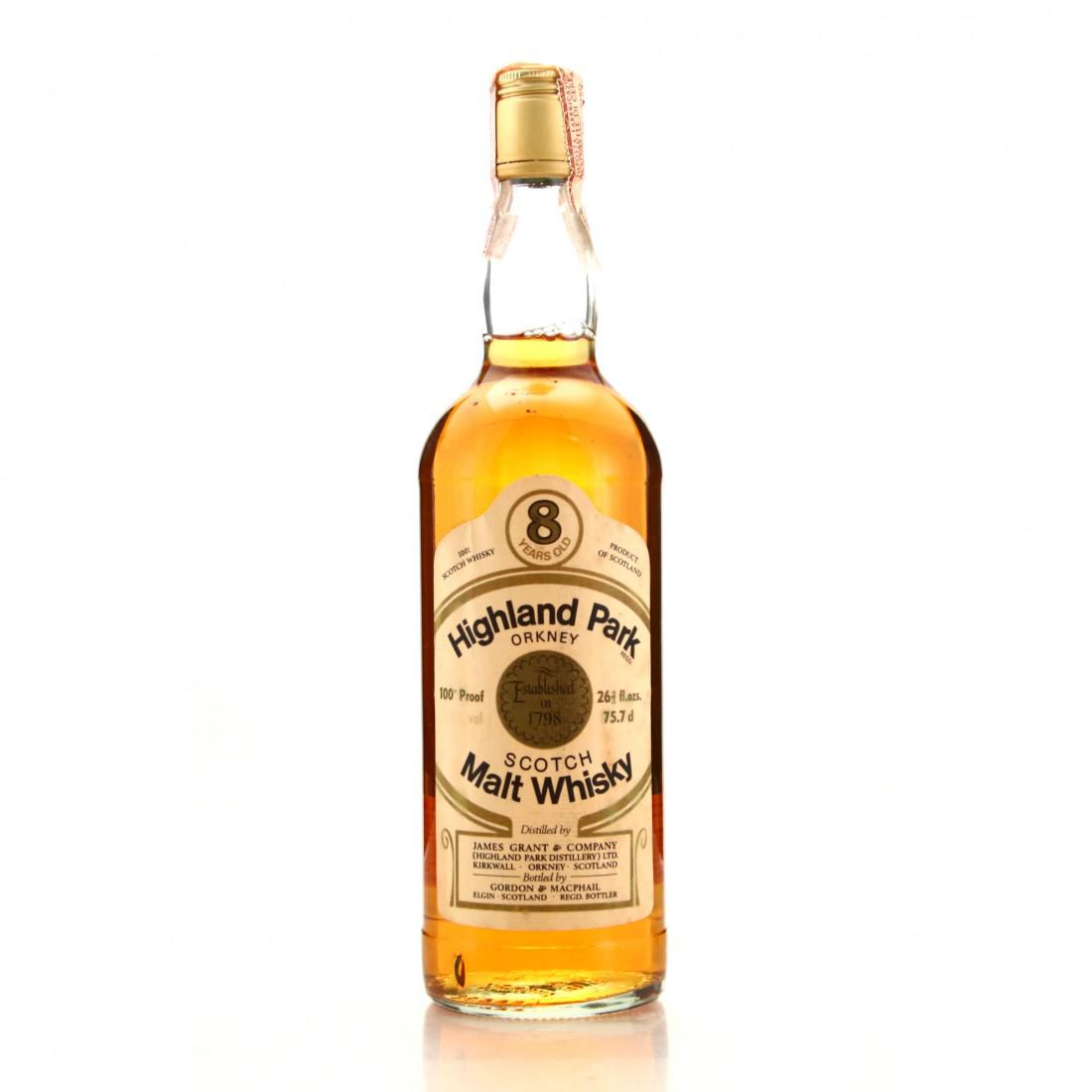 Highland Park 8 Year Old Gordon and MacPhail 100 Proof 1980s
