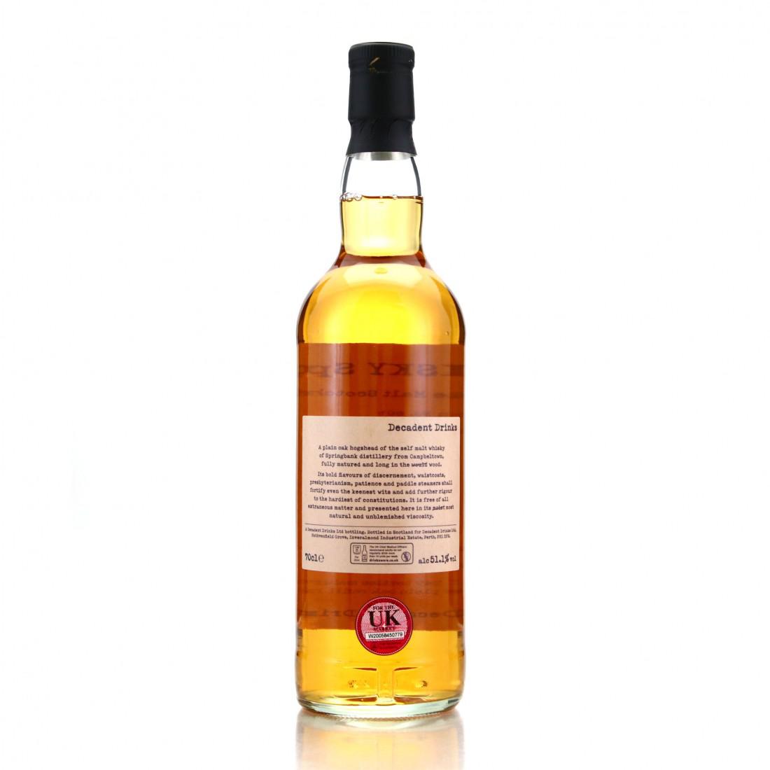 Springbank 1995 Whisky Sponge 26 Year Old Edition No.60b