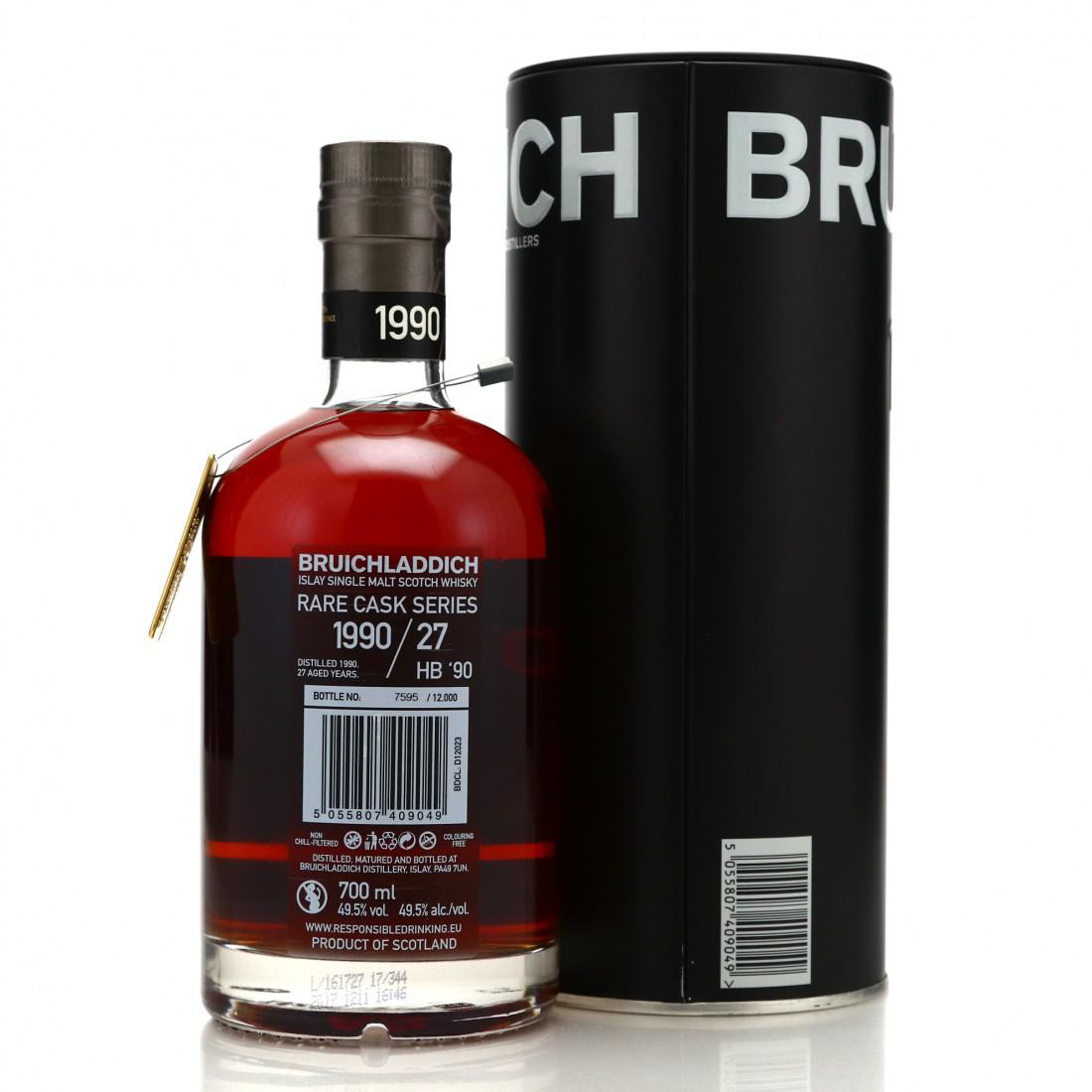 Bruichladdich 1990 Rare Cask Series 27 Year Old / HB '90