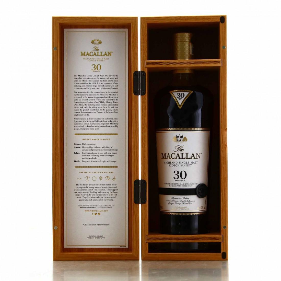 Macallan 30 Year Old Sherry Oak 2023 Release