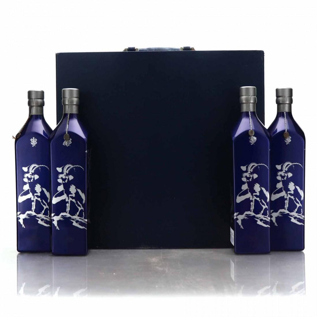 Johnnie Walker Blue Label Year of the Ram 4 x 75cl / with Suitcase