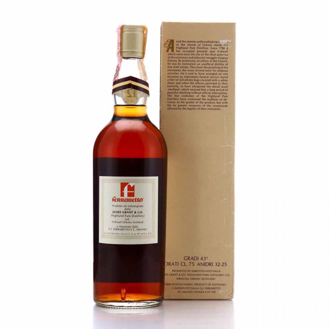 Highland Park 12 Year Old 1970s / Ferraretto Import