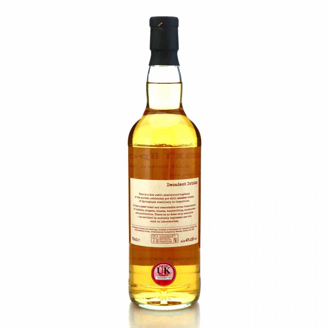 Springbank 1994 Whisky Sponge 27 Year Old Edition No.60a