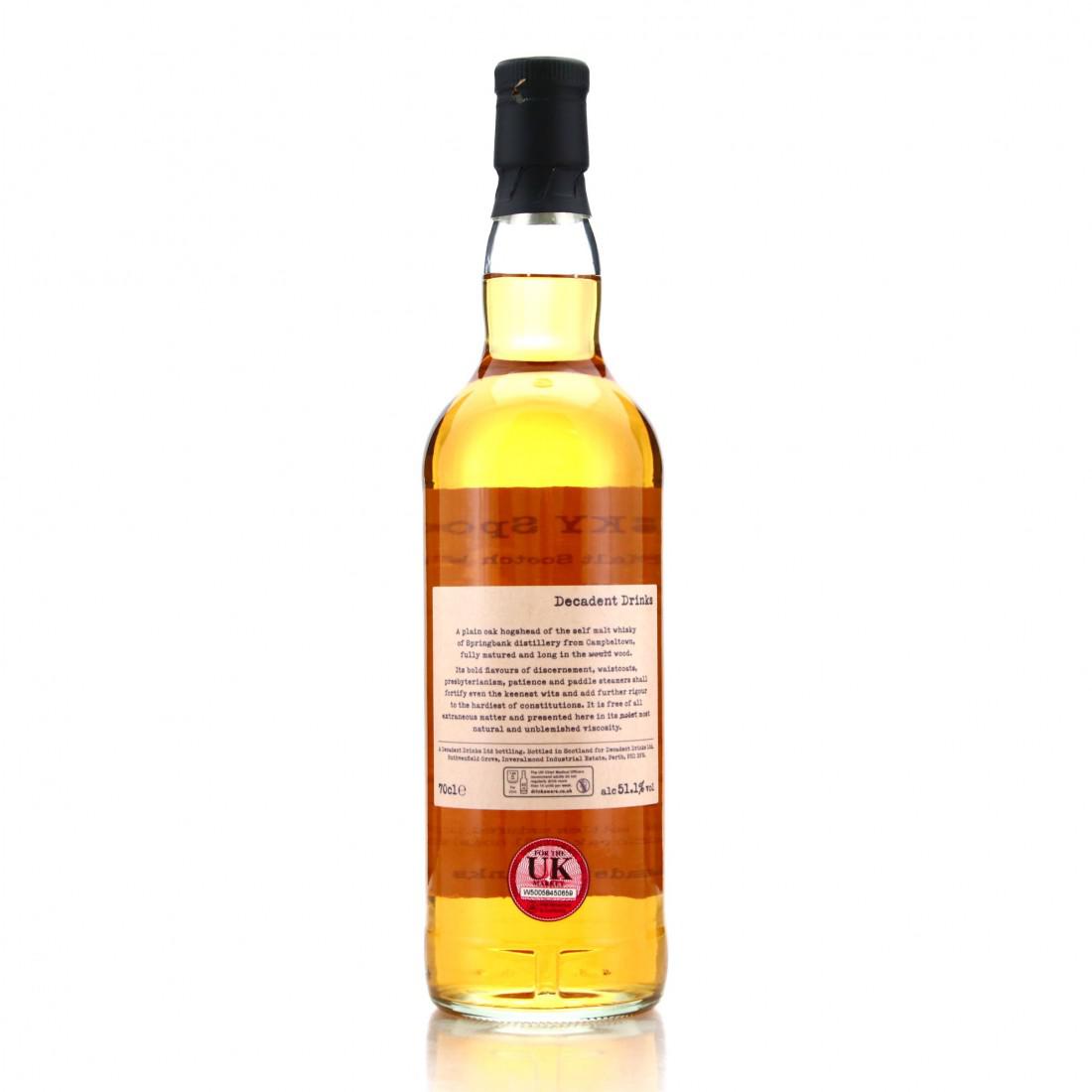 Springbank 1995 Whisky Sponge 26 Year Old Edition No.60b