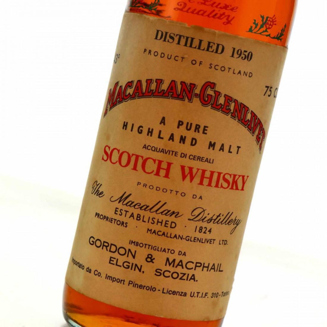 Macallan 1950 Gordon and MacPhail 25 Year Old / Co. Pinerolo Import