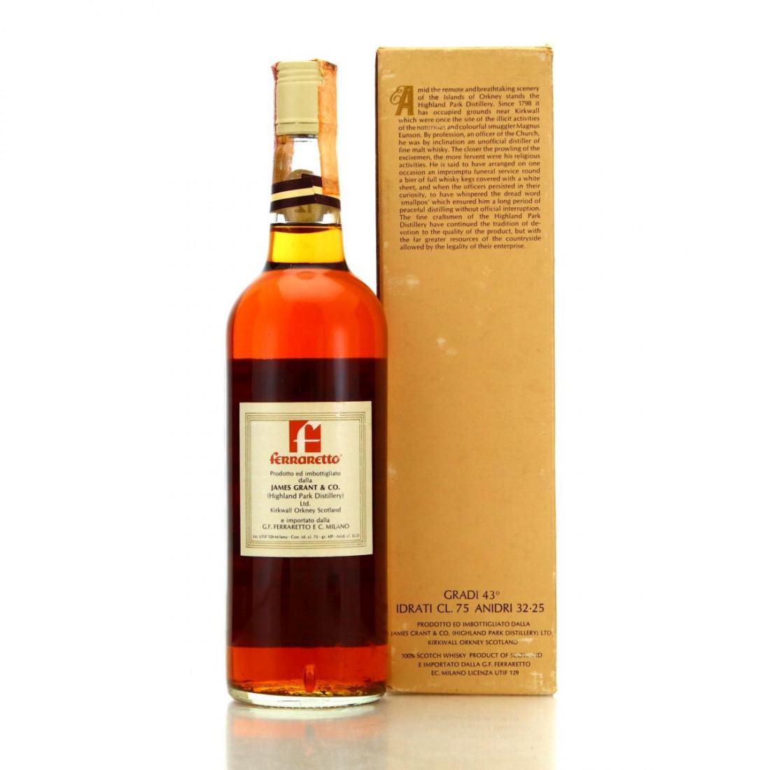 Highland Park 12 Year Old 1970s / Ferraretto Import