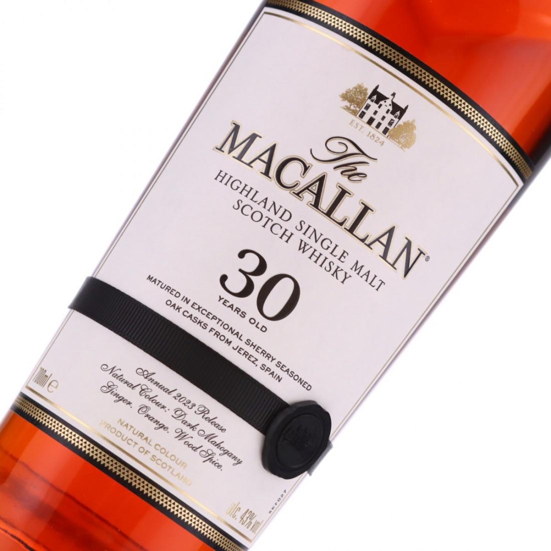 Macallan 30 Year Old Sherry Oak 2023 Release