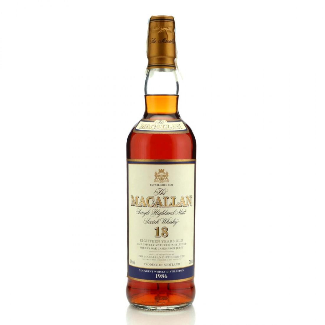 Macallan 1986 18 Year Old