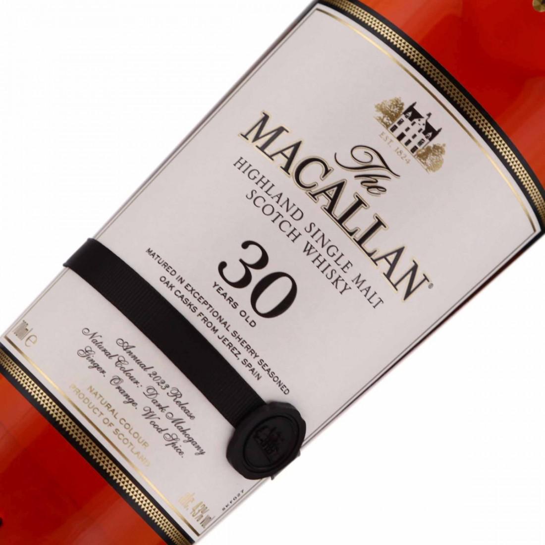 Macallan 30 Year Old Sherry Oak 2023 Release