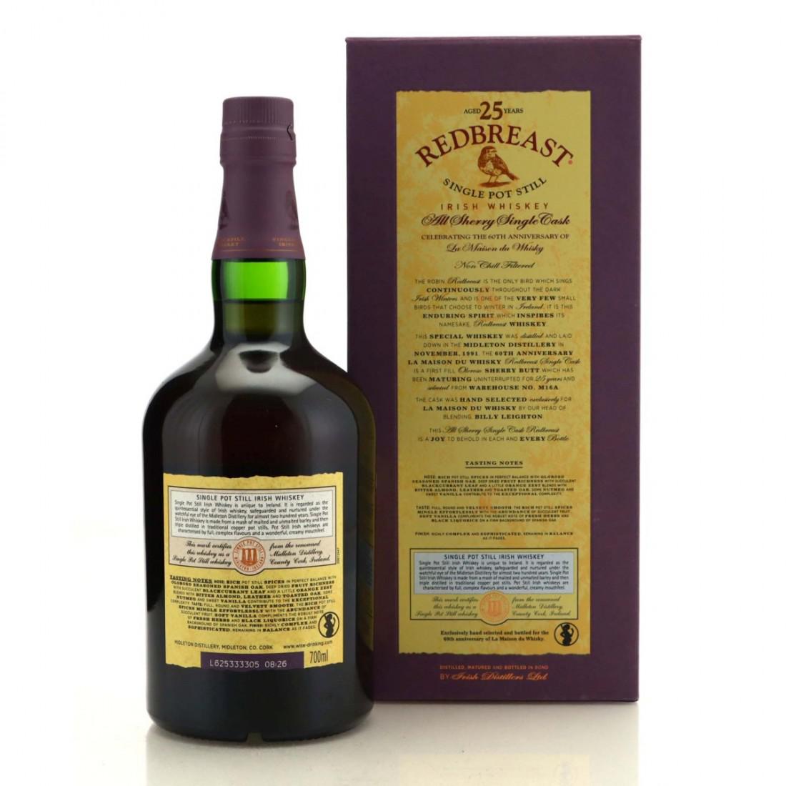 Redbreast 1991 25 Year Old #42972 / LMDW 60th Anniversary
