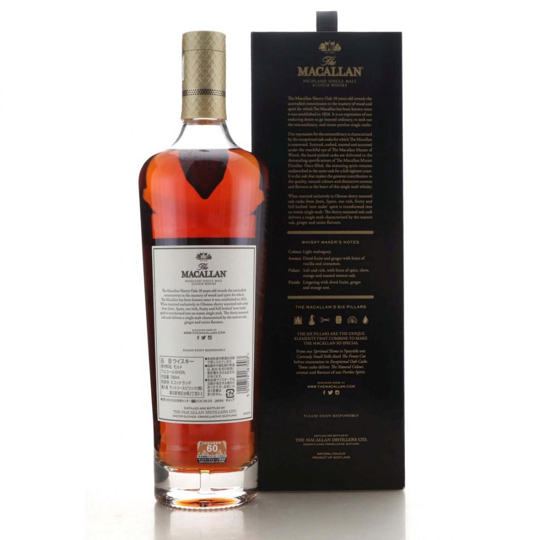 Macallan 18 Year Old Sherry Oak 2018 Release