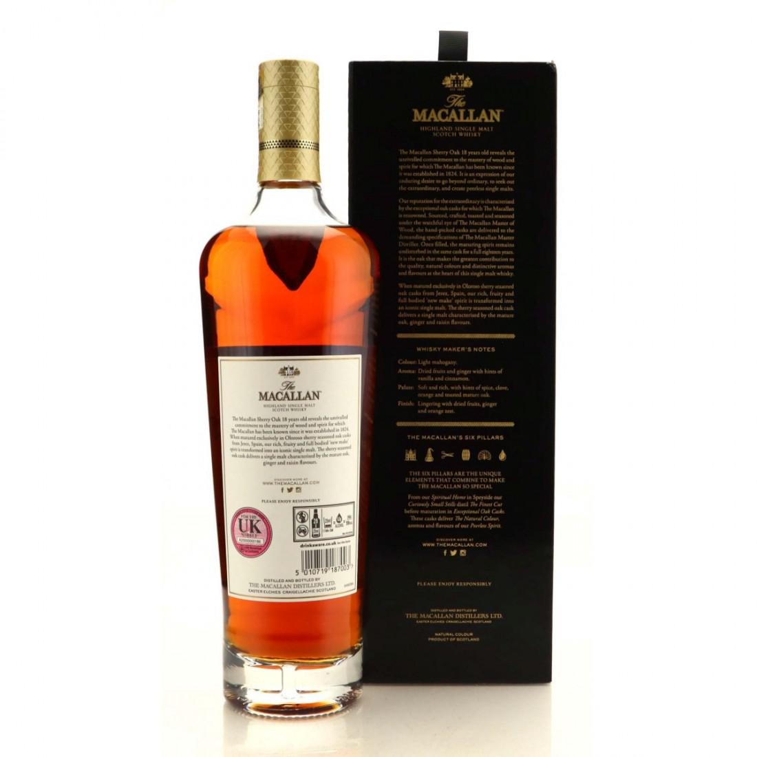Macallan 18 Year Old Sherry Oak 2018 Release