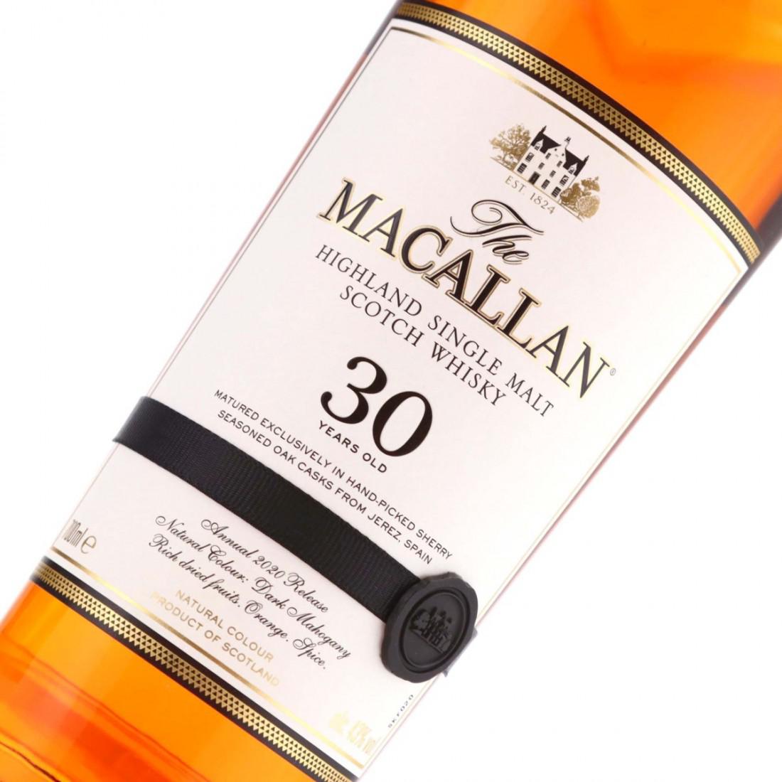 Macallan 30 Year Old Sherry Oak 2020 Release