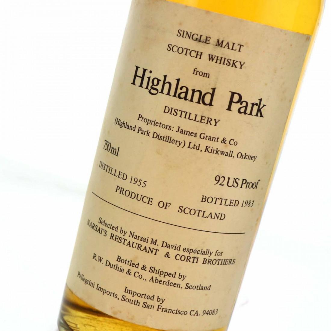 Highland Park 1955 R.W. Duthie for Corti Brothers / Narsai's Restaurant