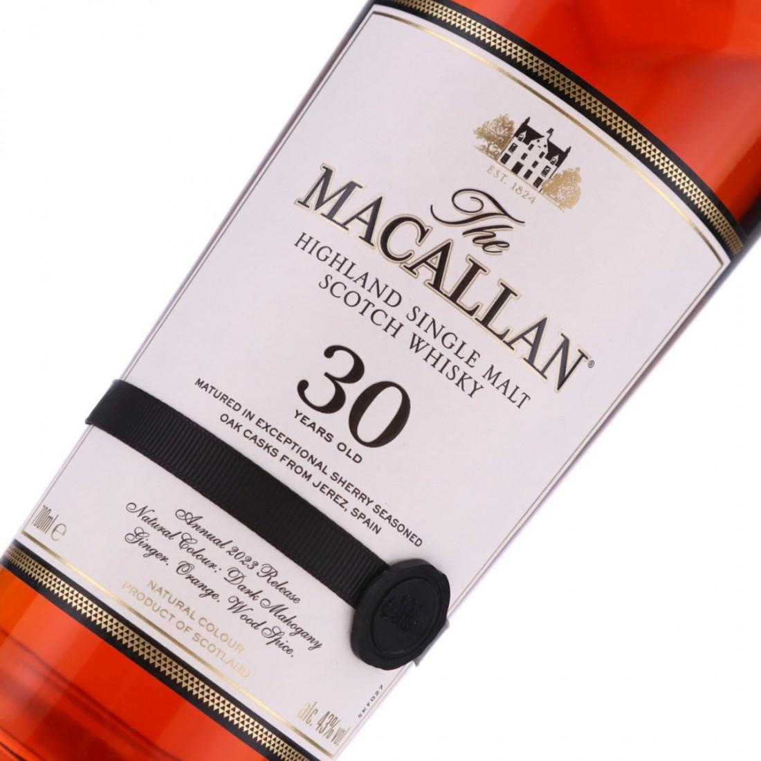 Macallan 30 Year Old Sherry Oak 2023 Release