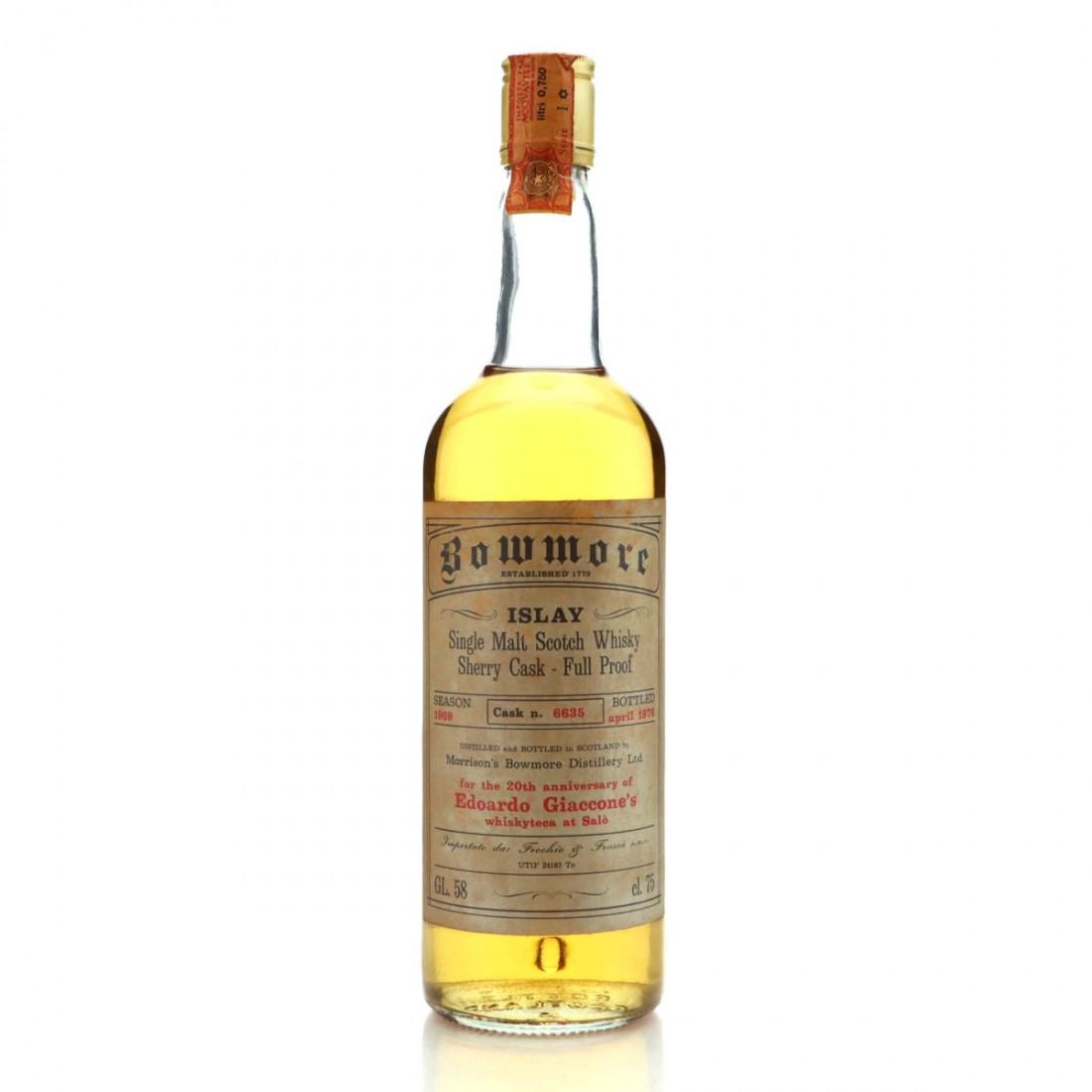 Bowmore 1969 Single Cask #6635 for Edoardo Giaccone / Fecchio & Frassa Import
