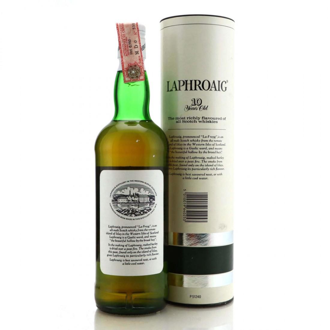 Laphroaig 10 Year Old 1980s / Cinzano Import