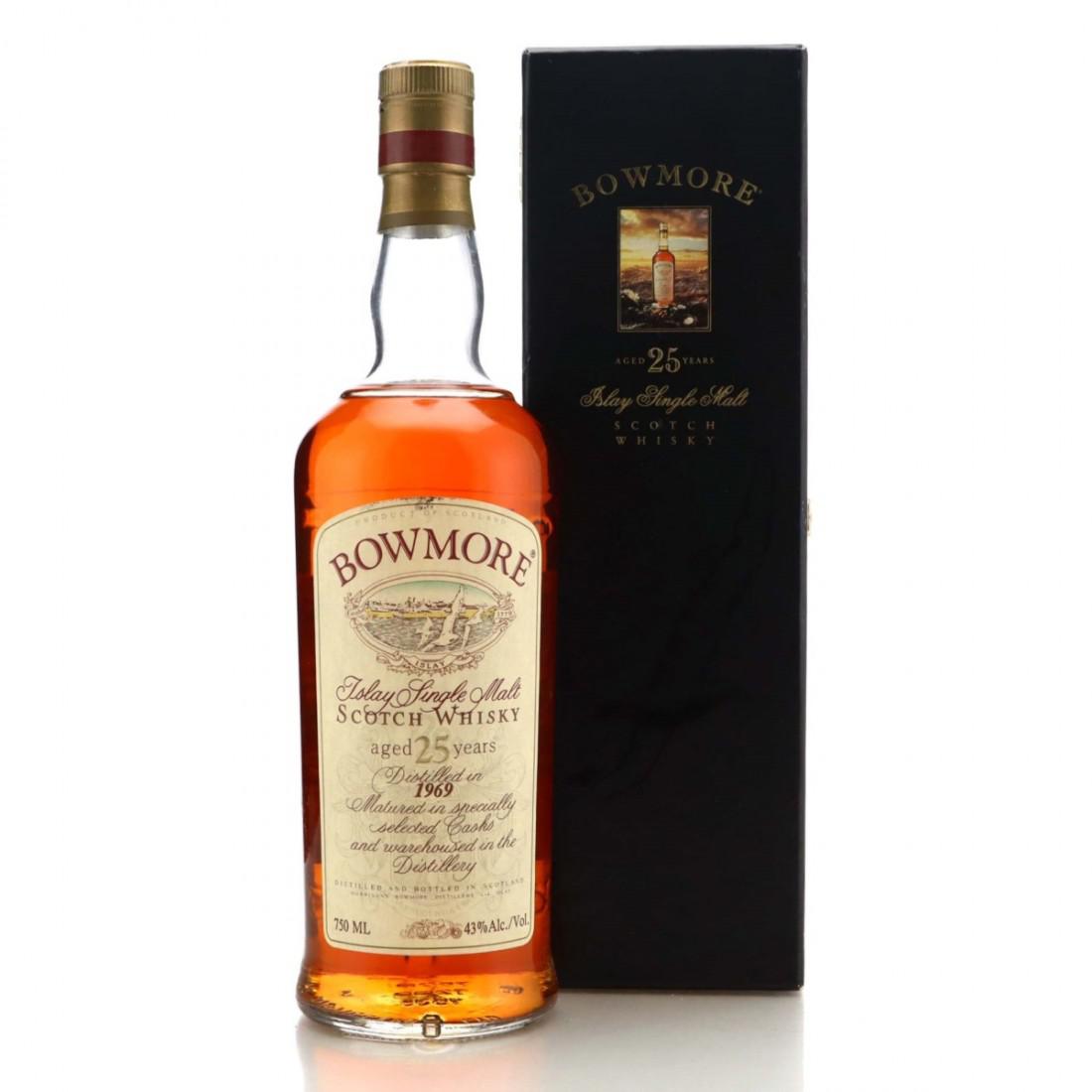 【空瓶】BOWMORE 25年 1969 希少　レア Bowmore 1969 25 Year Old-酒虫网