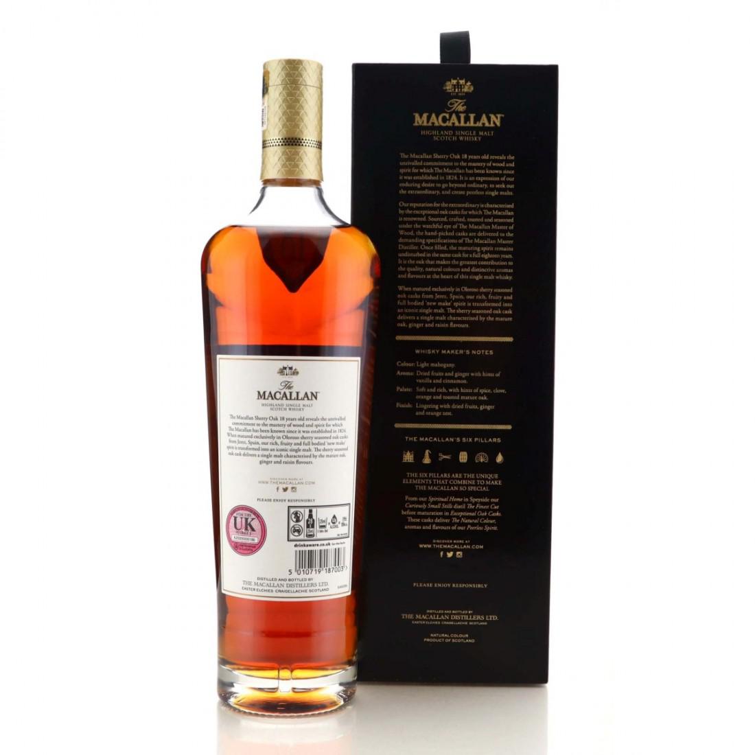 Macallan 18 Year Old Sherry Oak 2018 Release