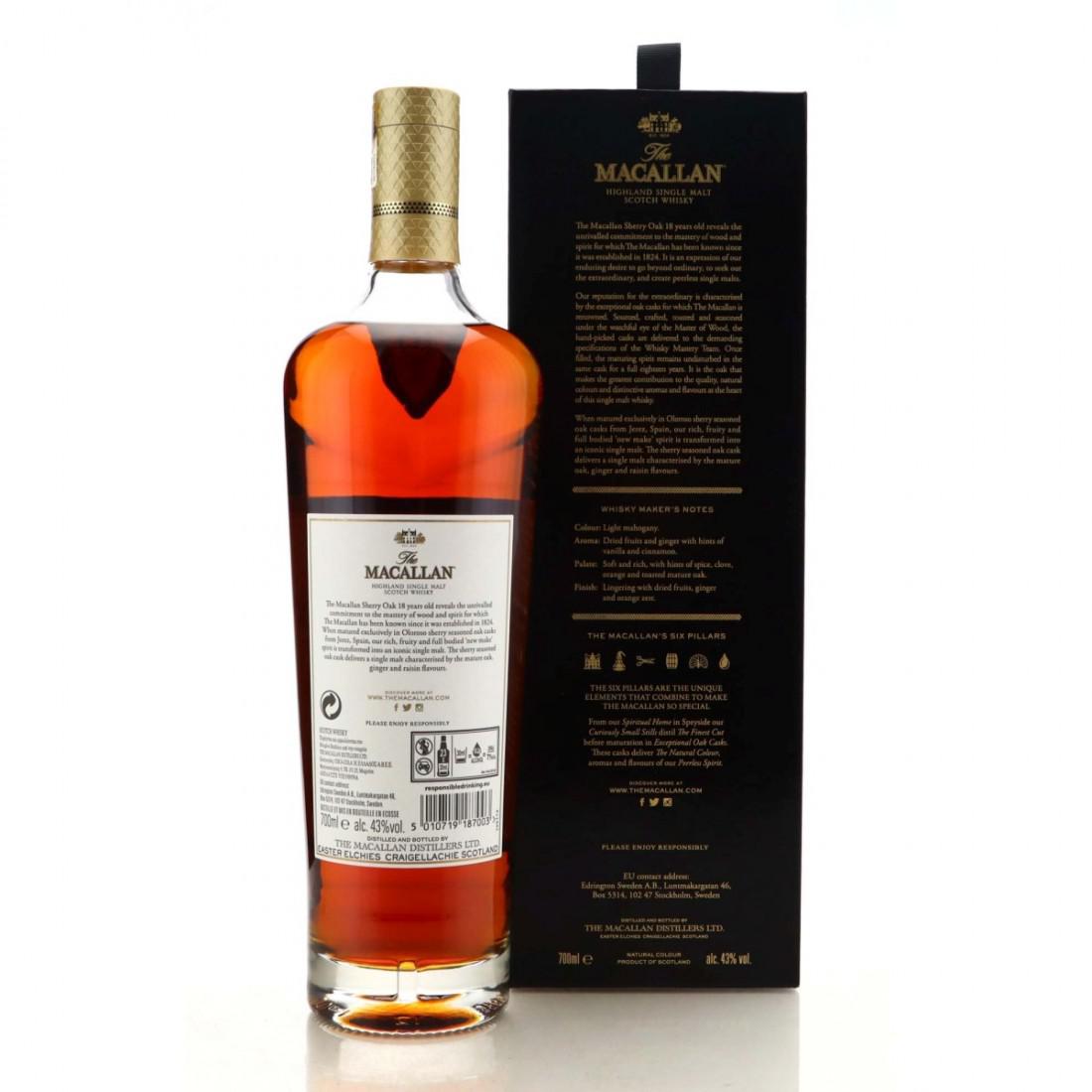 Macallan 18 Year Old Sherry Oak 2020 Release
