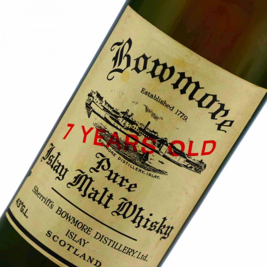 Bowmore 7 Year Old Sherriff's 1960s