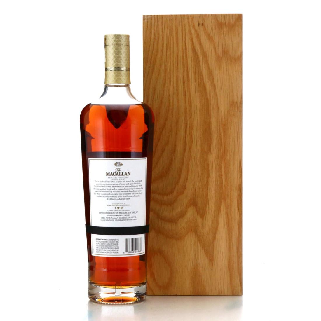 Macallan 25 Year Old Sherry Oak 2019 Release 75cl / US Import