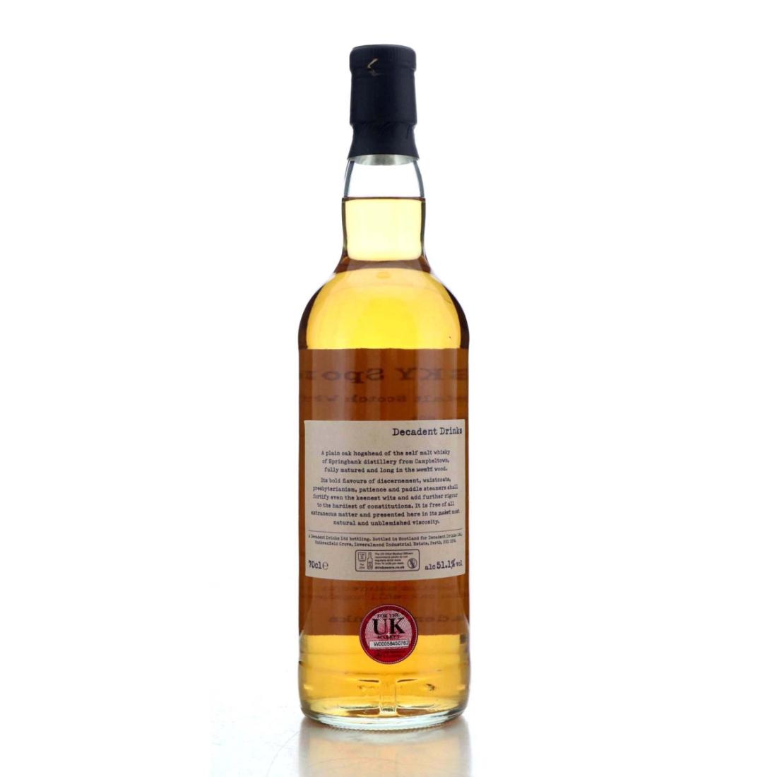 Springbank 1995 Whisky Sponge 26 Year Old Edition No.60b