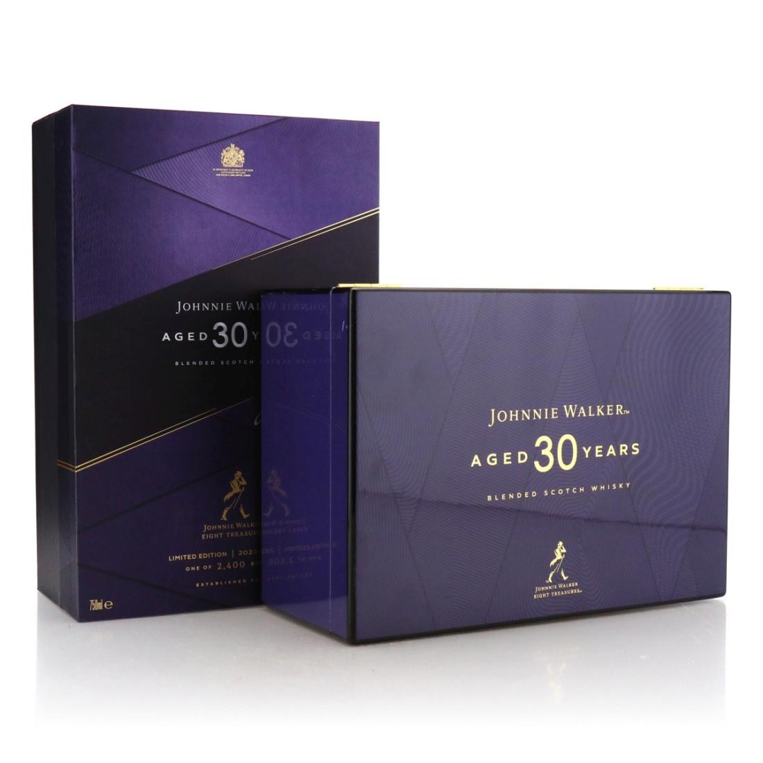 Johnnie Walker 30 Year Old Eight Treasures with Cigar Box Glasses Set