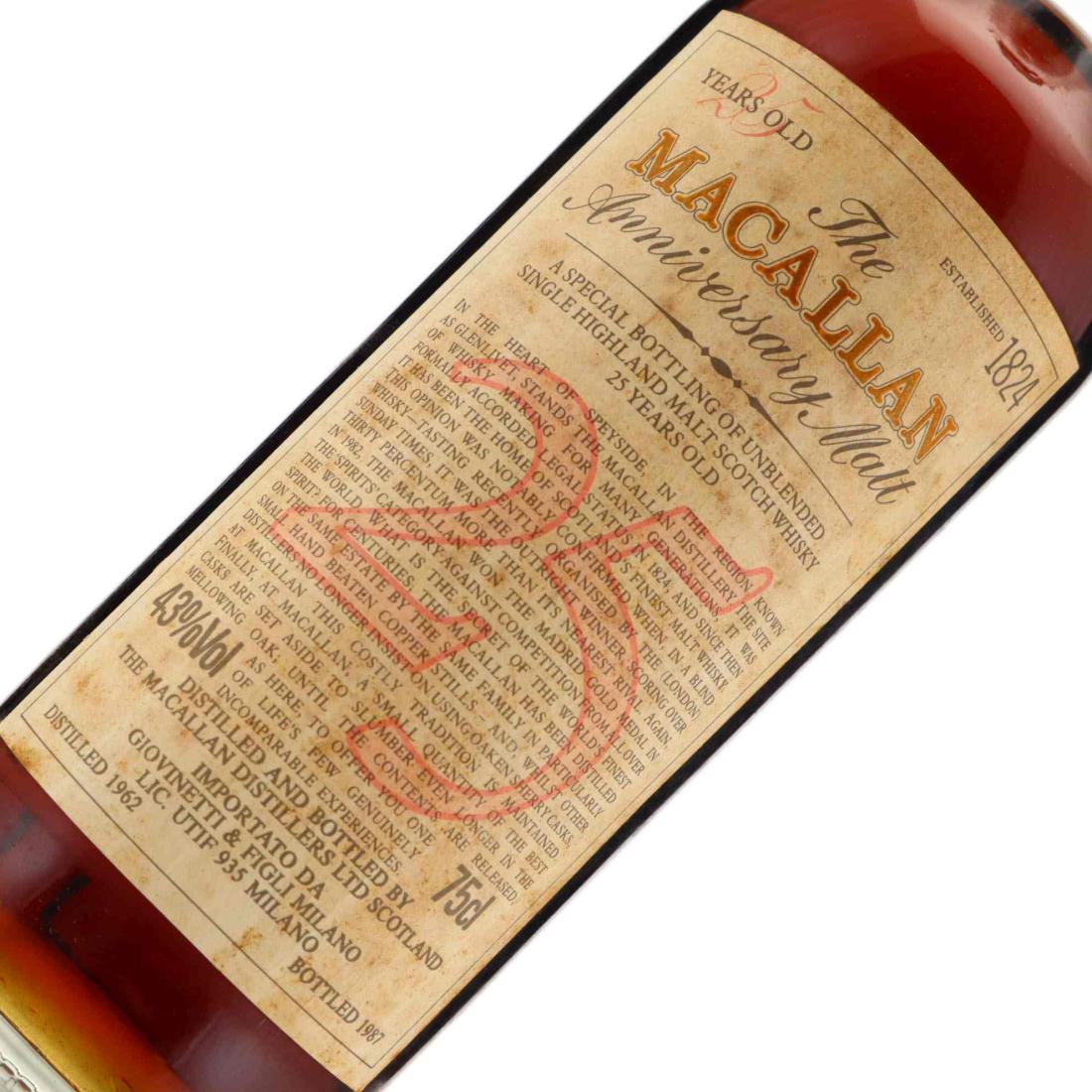 Macallan 1962 Anniversary Malt 25 Year Old