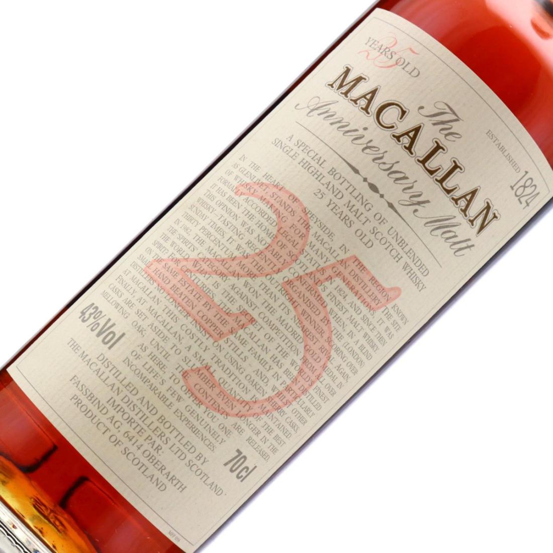 Macallan Anniversary Malt 25 Year Old
