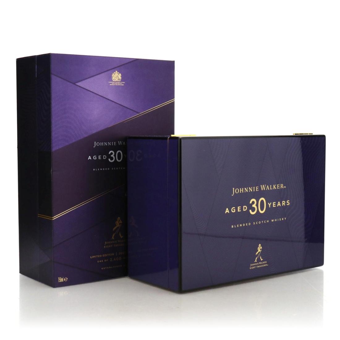 Johnnie Walker 30 Year Old Eight Treasures with Cigar Box Glasses Set