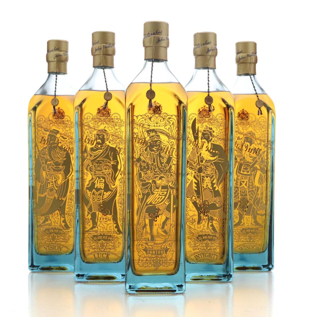 Johnnie Walker Blue Label Gods of Wealth Collection 5 x 1 Litre - Taiwan