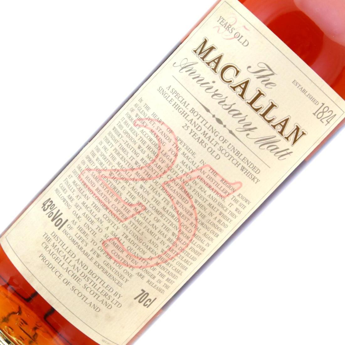 Macallan Anniversary Malt 25 Year Old
