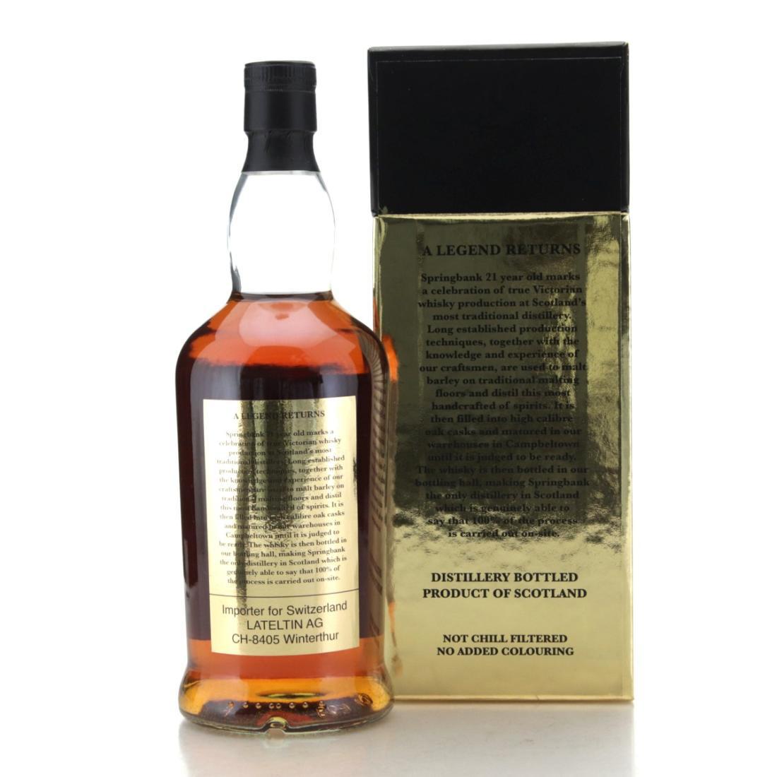 Springbank 21 Year Old 2012 Release