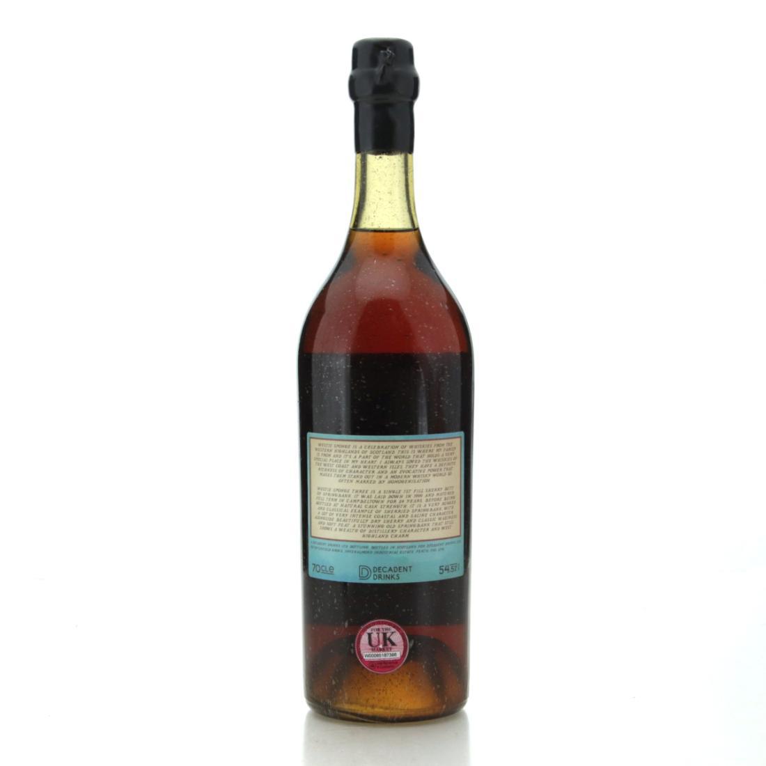 Springbank 1999 Whisky Sponge 24 Year Old - Westie Sponge 3
