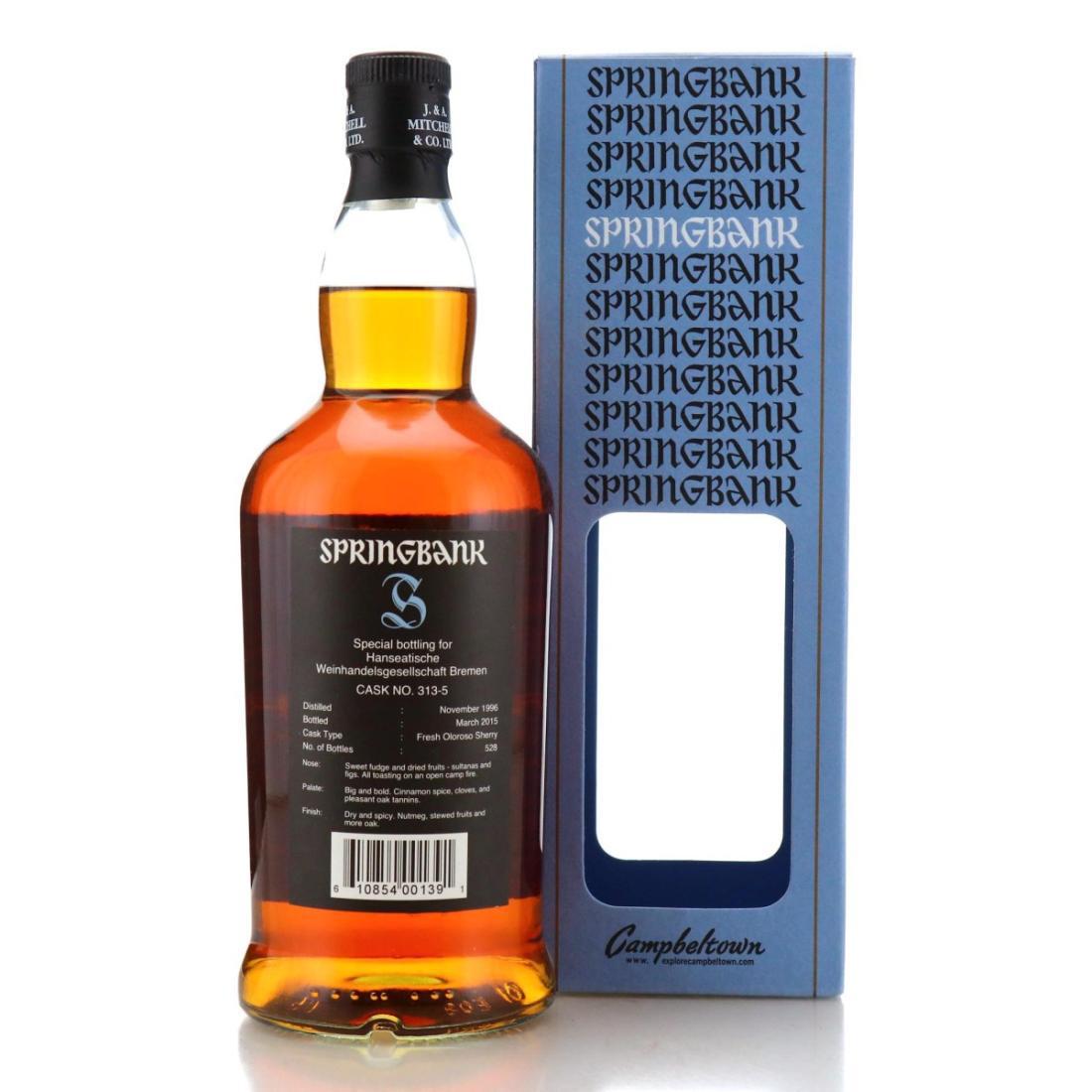 Springbank 1996 Single Cask 18 Year Old