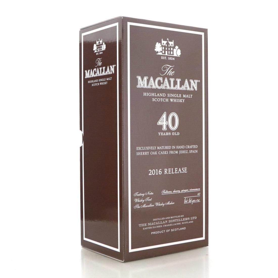 Macallan 40 Year Old 2016 Release