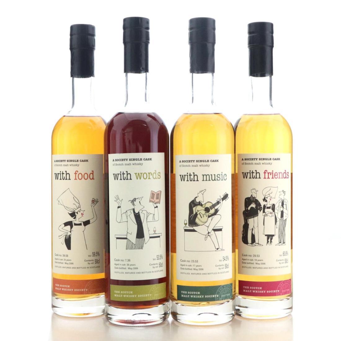 SMWS 'With Food', 'With Friends', 'With Words' and 'With Music' 4 x 50cl