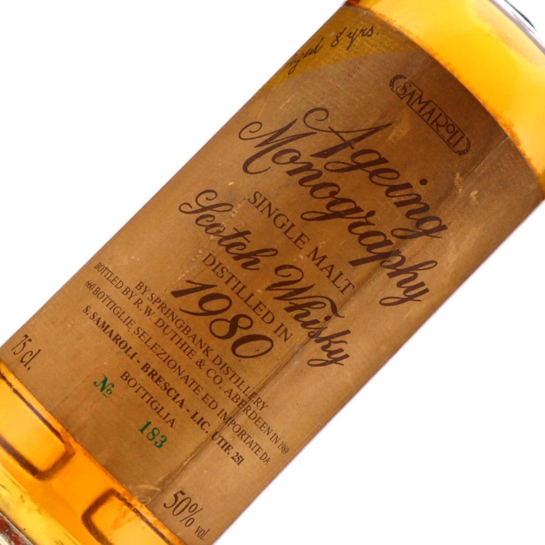 Springbank 1980 Ageing Monography 8 Year Old
