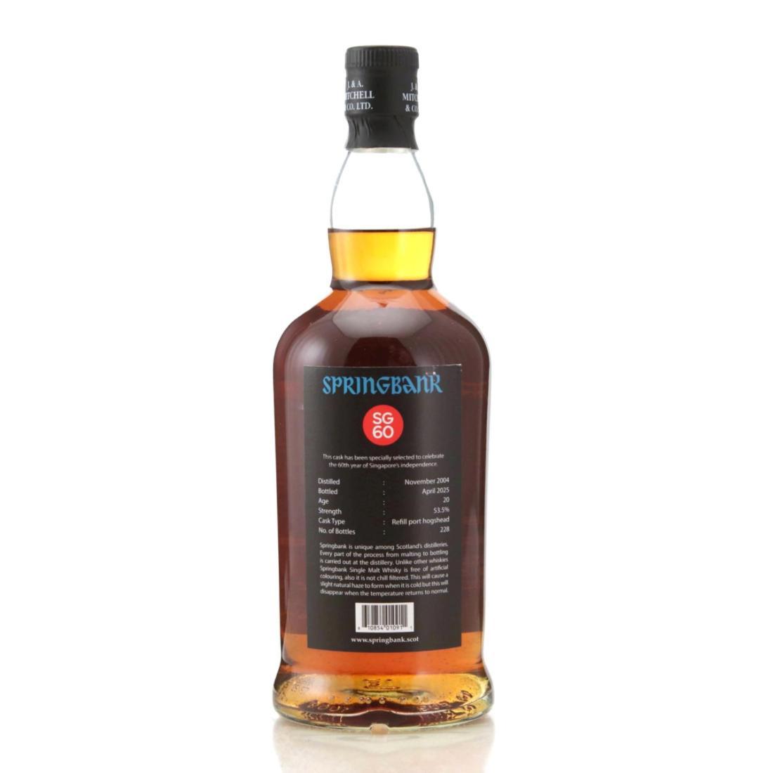 Springbank 2004 Single Port Cask 20 Year Old