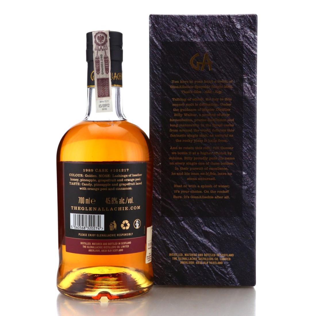 Glenallachie 1989 Single Cask 28 Year Old #101217 Batch 1