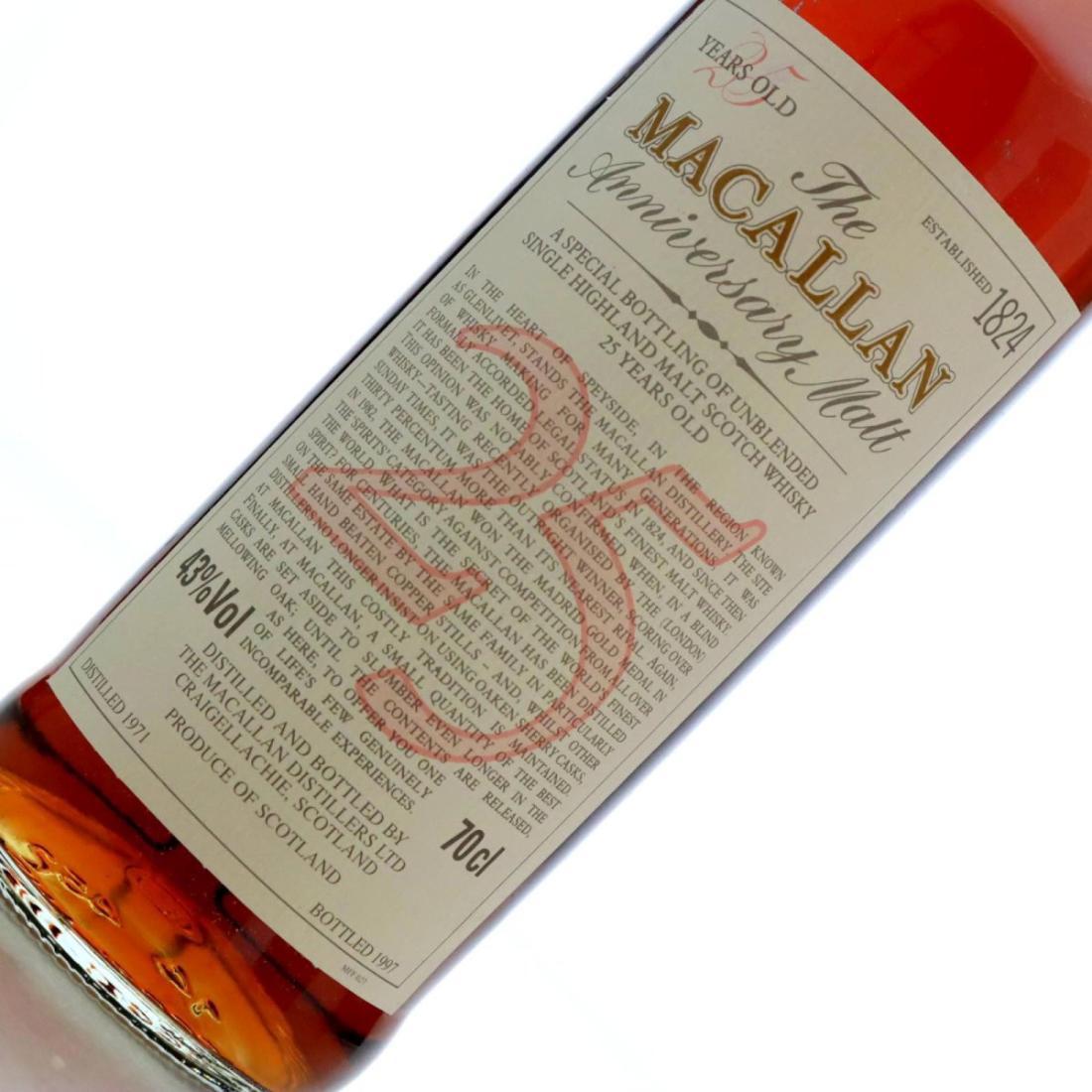Macallan 1971 Anniversary Malt 25 Year Old