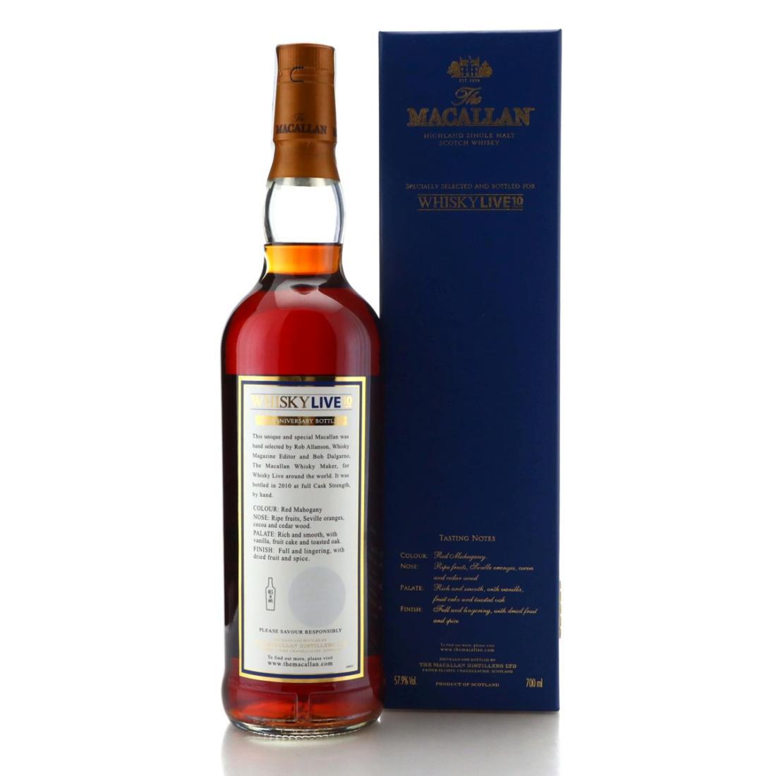 Macallan 10 Year Old Whisky Live 10th Anniversary Bottling