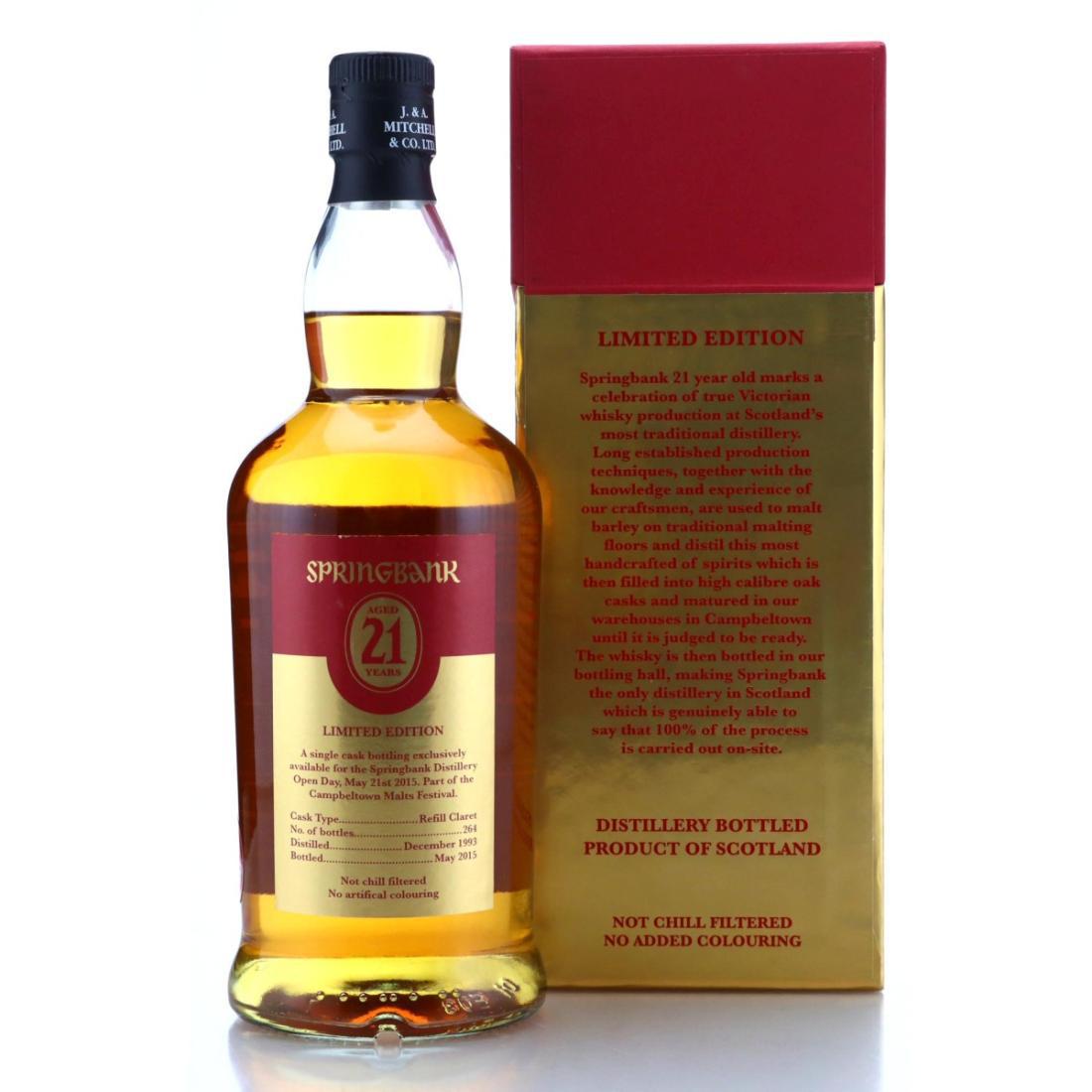 Springbank 1993 Refill Claret 21 Year Old