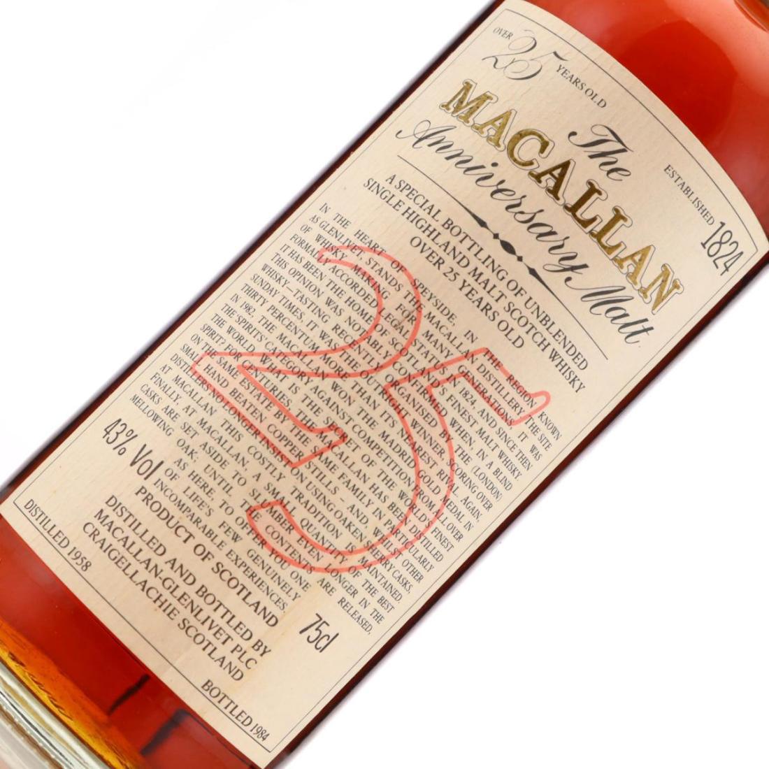 Macallan 1958 Anniversary Malt 25 Year Old