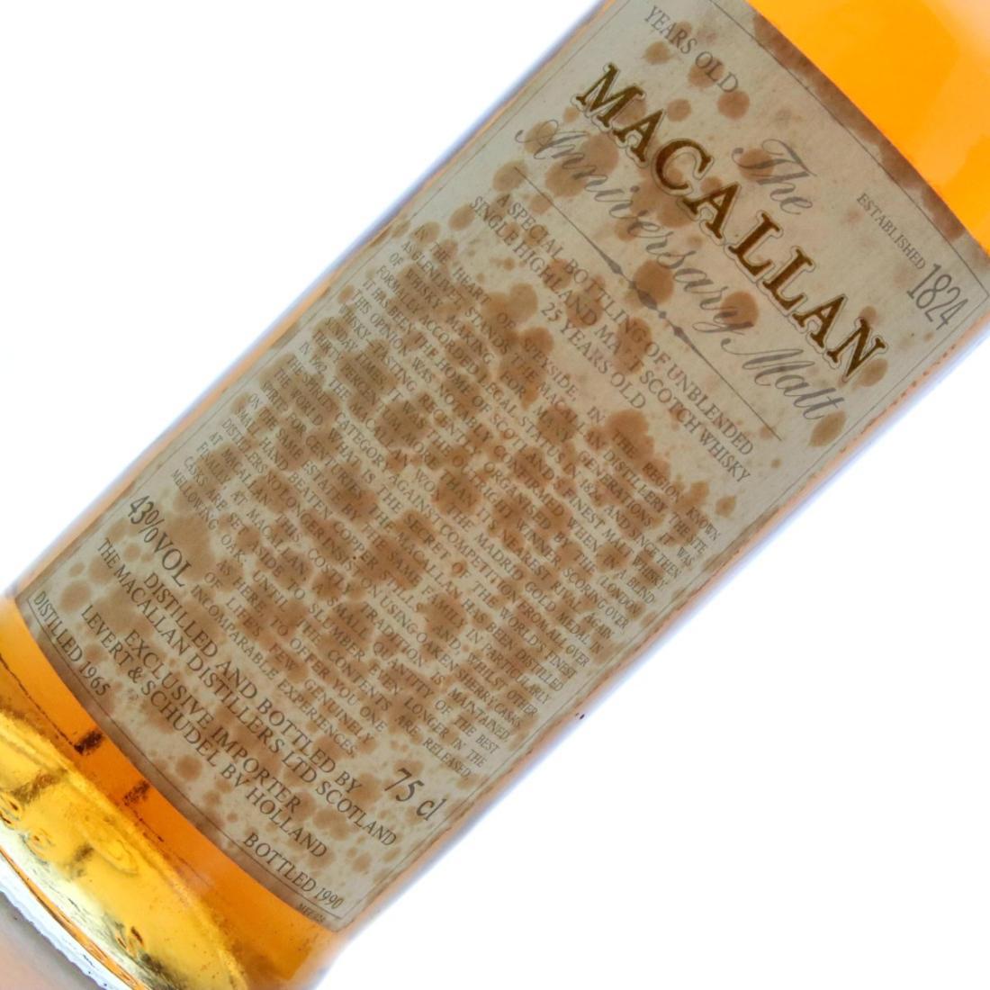 Macallan 1965 Anniversary Malt 25 Year Old