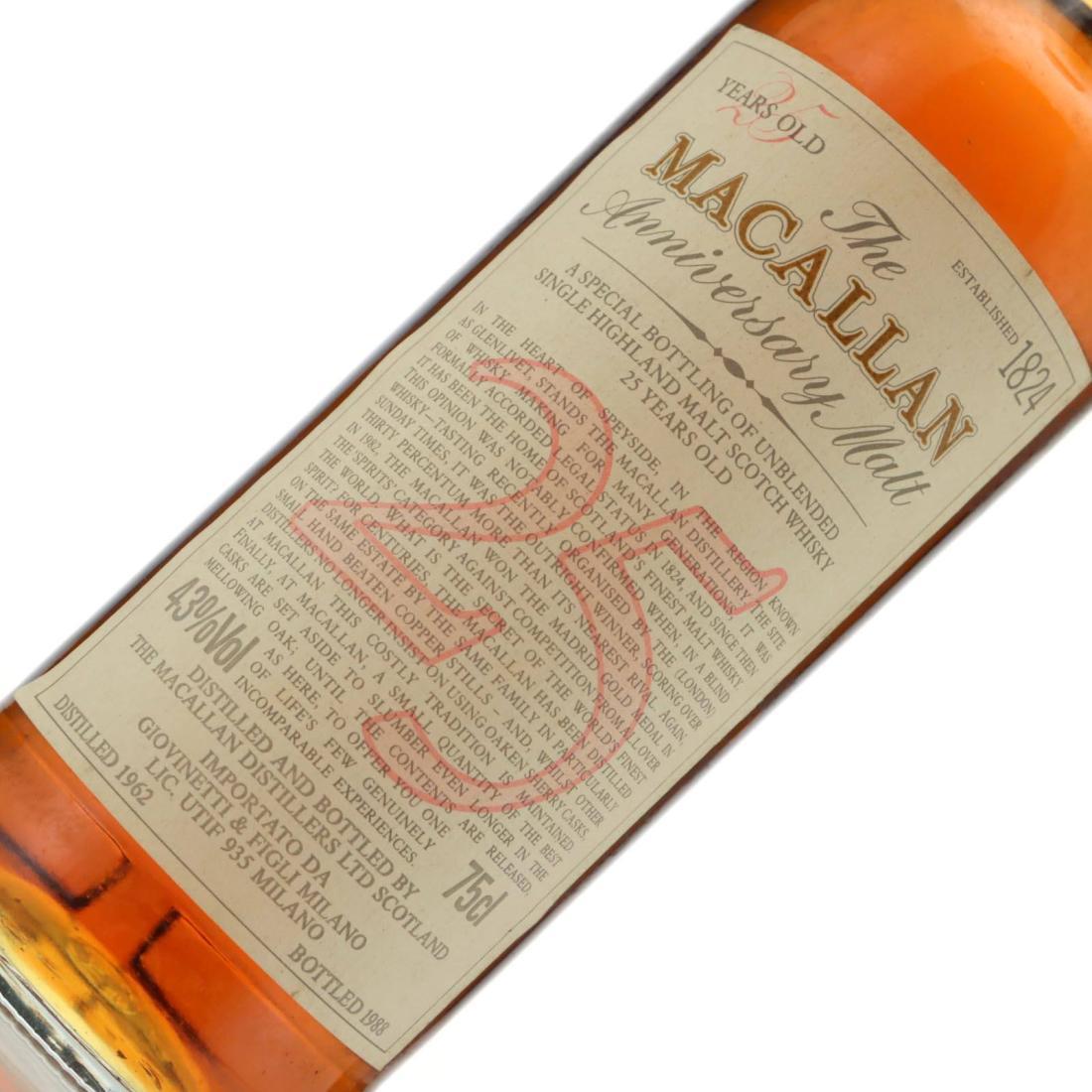 Macallan 1962 Anniversary Malt 25 Year Old